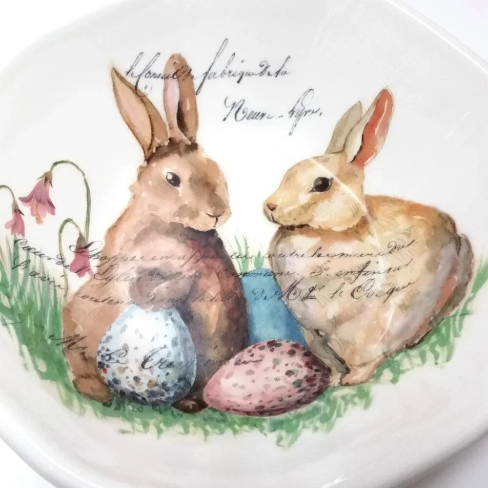 Effetti Italy Easter Bunny Rabbit Bowl for Candy Pasta Soup Salad